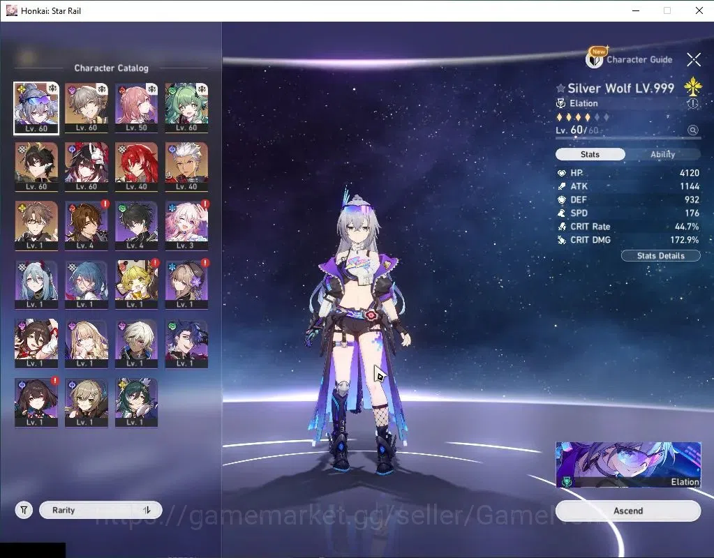 Honkai Star Rail Accounts Asia| TL 40 | 6 Limited | Silver Wolf 999+Sign,Spa image 4