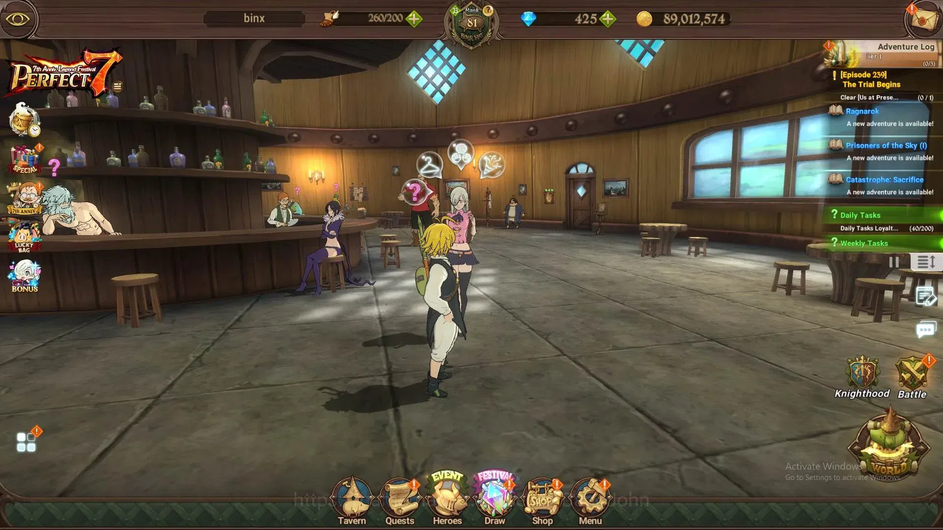 The Seven Deadly Sins: Grand Cross Accounts Global|3.05M CC|51 LS|LR Mesis 1/6|UR Menor 1/6,KO image 1
