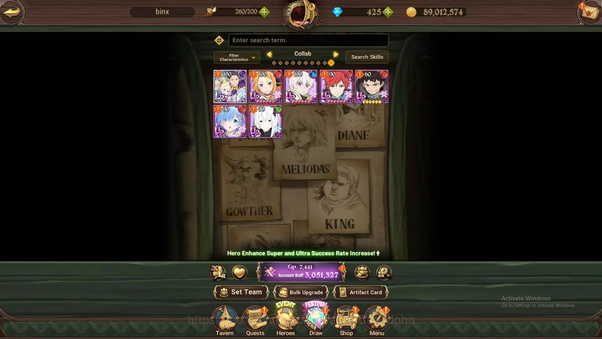 The Seven Deadly Sins: Grand Cross Accounts Global|3.05M CC|51 LS|LR Mesis 1/6|UR Menor 1/6,KO image 4