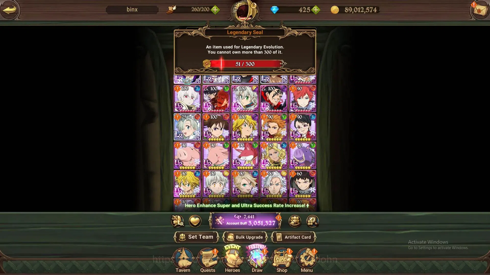 The Seven Deadly Sins: Grand Cross Accounts Global|3.05M CC|51 LS|LR Mesis 1/6|UR Menor 1/6,KO image 5