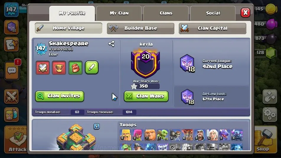 Clash of Clans Accounts TH 14-BH 10|LV 147|HH 8|BK 66,AQ 73,GW 43,MP 40,RC image 2