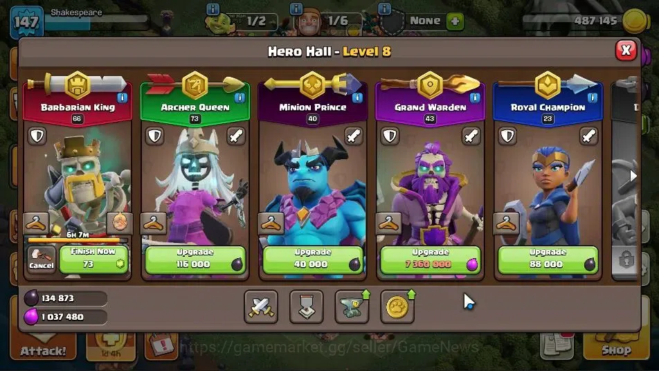 Clash of Clans Accounts TH 14-BH 10|LV 147|HH 8|BK 66,AQ 73,GW 43,MP 40,RC image 8