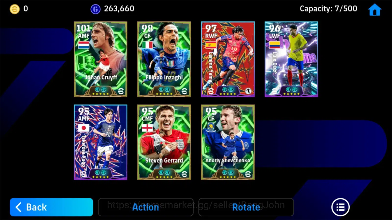eFootball Accounts Mobile |PW 3125|Epic Cruyff,Inzaghi,Gerrard,Shevch image 2