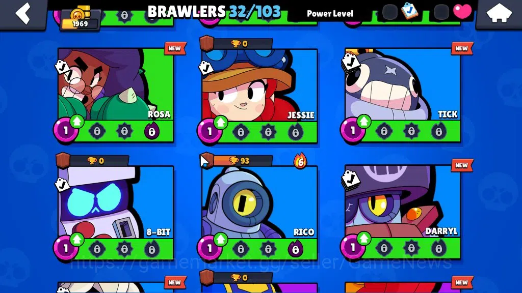 Brawl Stars Accounts 1969 Trophy|32 Brawlers 4 Max [Kit,Crow,Penny,Shel image 10