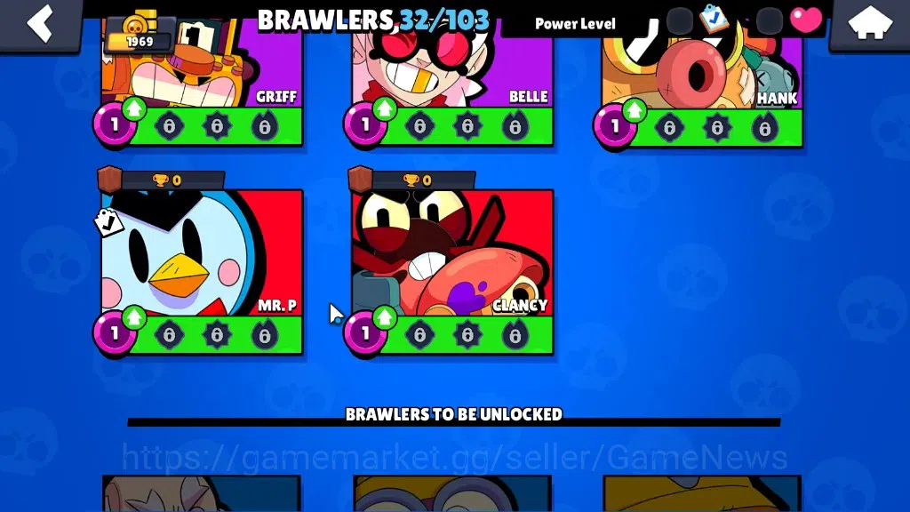 Brawl Stars Accounts 1969 Trophy|32 Brawlers 4 Max [Kit,Crow,Penny,Shel image 12