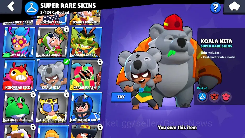 Brawl Stars Accounts 1969 Trophy|32 Brawlers 4 Max [Kit,Crow,Penny,Shel image 18