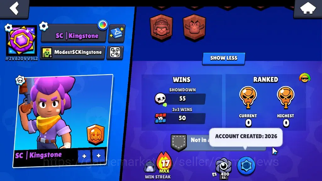 Brawl Stars Accounts 1969 Trophy|32 Brawlers 4 Max [Kit,Crow,Penny,Shel image 3
