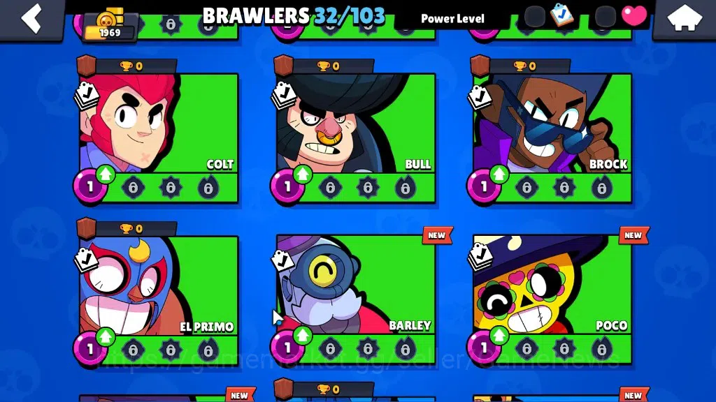 Brawl Stars Accounts 1969 Trophy|32 Brawlers 4 Max [Kit,Crow,Penny,Shel image 9