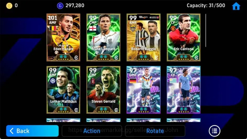 eFootball Accounts Android|PW 3218|E Hazard BigTime,J Hubner ShowT,D  image 4