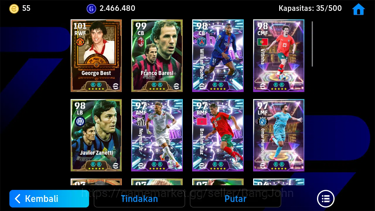 eFootball Accounts Power 3191 | George Best Bigtime | Bale Epik | Oma image 2