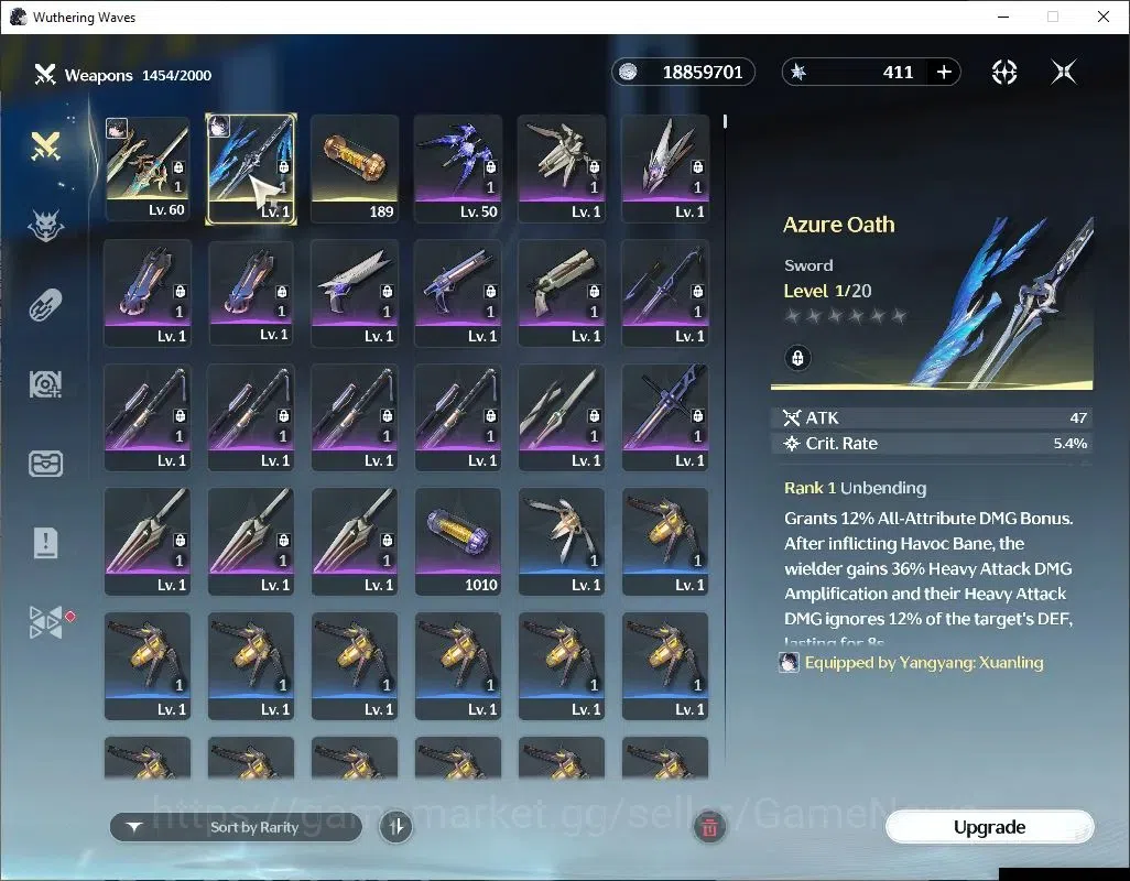 Wuthering Waves Accounts Others SEA |UL 49|2 Limited| Yangyang: Xuanling RC 5+Signature, Rebecca |150 Lstr Tide|DB Lvl 5
