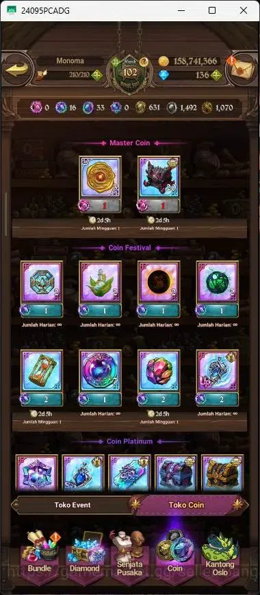 The Seven Deadly Sins: Grand Cross Accounts Others ASIA |5,6M CC|136 DM|5 LR|10 UR|LR Mesis 3/6|UR Menot 2/6,KOTP Tristan 12