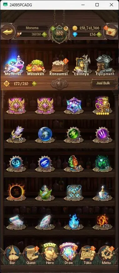 The Seven Deadly Sins: Grand Cross Accounts Others ASIA |5,6M CC|136 DM|5 LR|10 UR|LR Mesis 3/6|UR Menot 2/6,KOTP Tristan 14