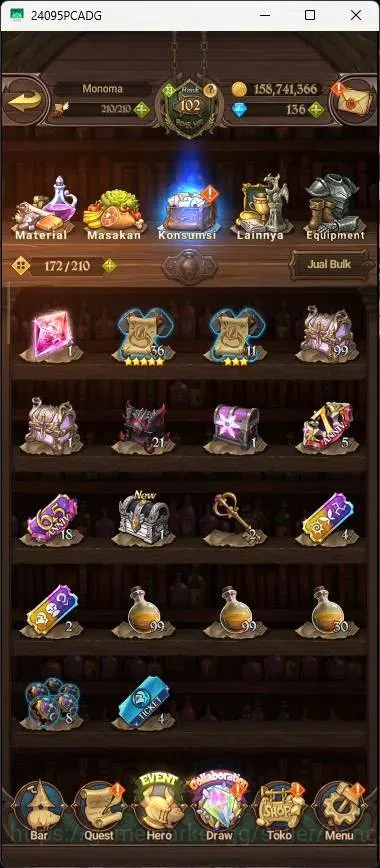 The Seven Deadly Sins: Grand Cross Accounts Others ASIA |5,6M CC|136 DM|5 LR|10 UR|LR Mesis 3/6|UR Menot 2/6,KOTP Tristan 16