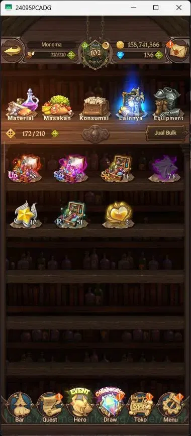 The Seven Deadly Sins: Grand Cross Accounts Others ASIA |5,6M CC|136 DM|5 LR|10 UR|LR Mesis 3/6|UR Menot 2/6,KOTP Tristan 17