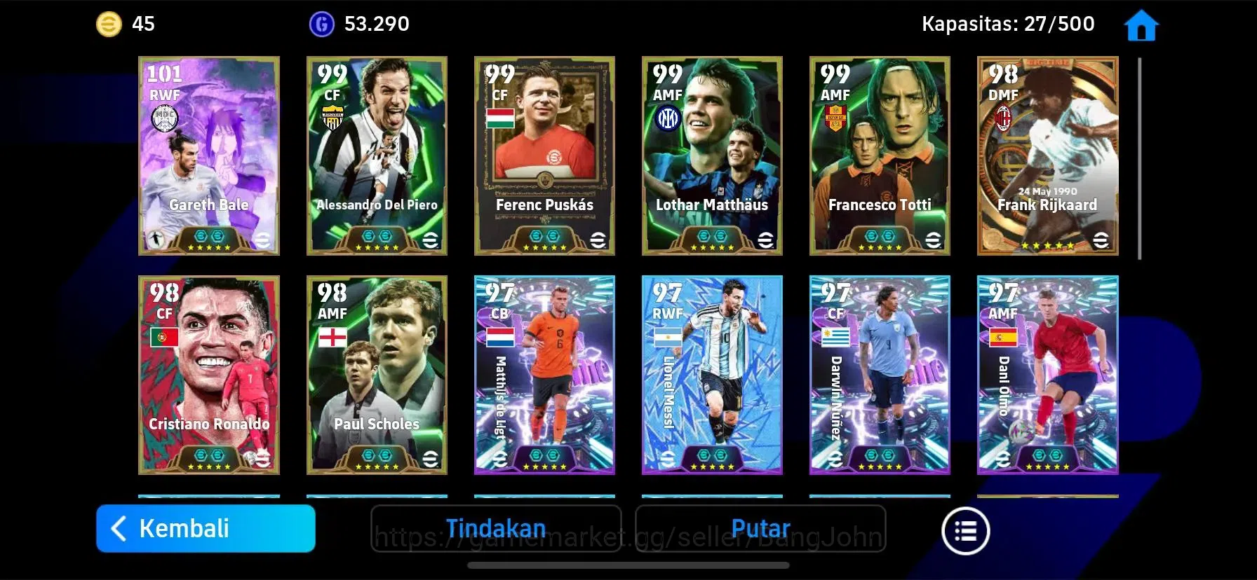 eFootball Accounts Mobile|PW 3217|Gareth Bale Sasuke,Frank Rijkaard B image 5