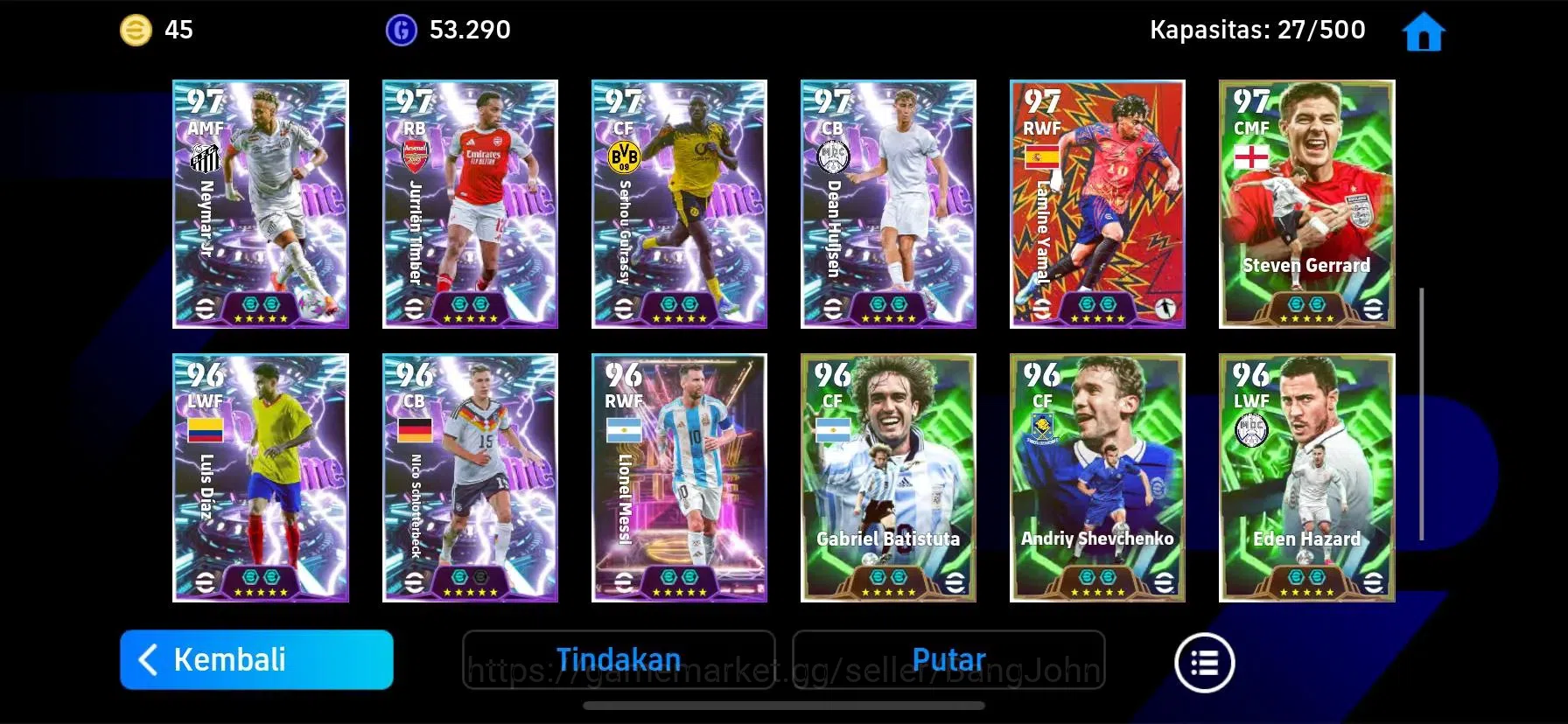 eFootball Accounts Mobile|PW 3217|Gareth Bale Sasuke,Frank Rijkaard B image 6