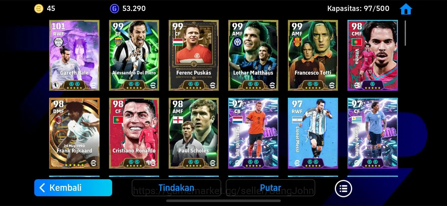 eFootball Accounts Mobile|PW 3217|Gareth Bale Sasuke,Frank Rijkaard B image 8