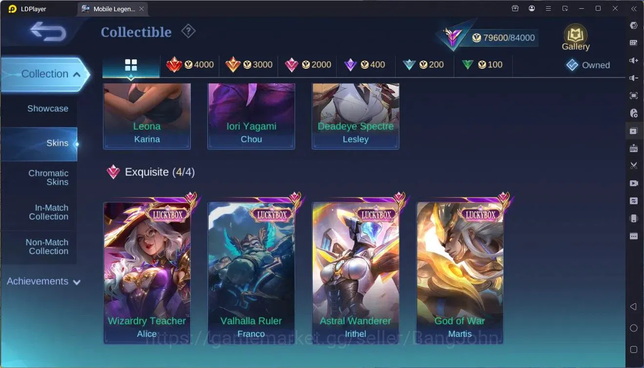 Mobile Legends: Bang Bang Accounts Global|Hero 132|Skin 330|Renowned|KOF Chou,Karina| image 8