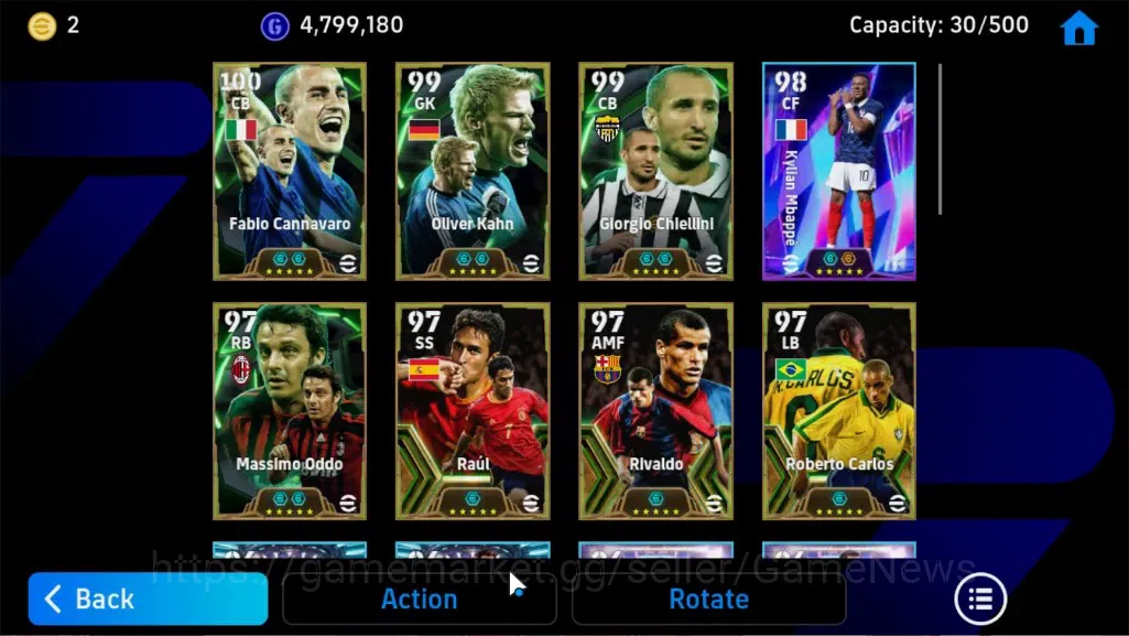 eFootball Accounts Android|Epic Fabio Cannavaro,Oliver Kahn,Raul,Riva image 8