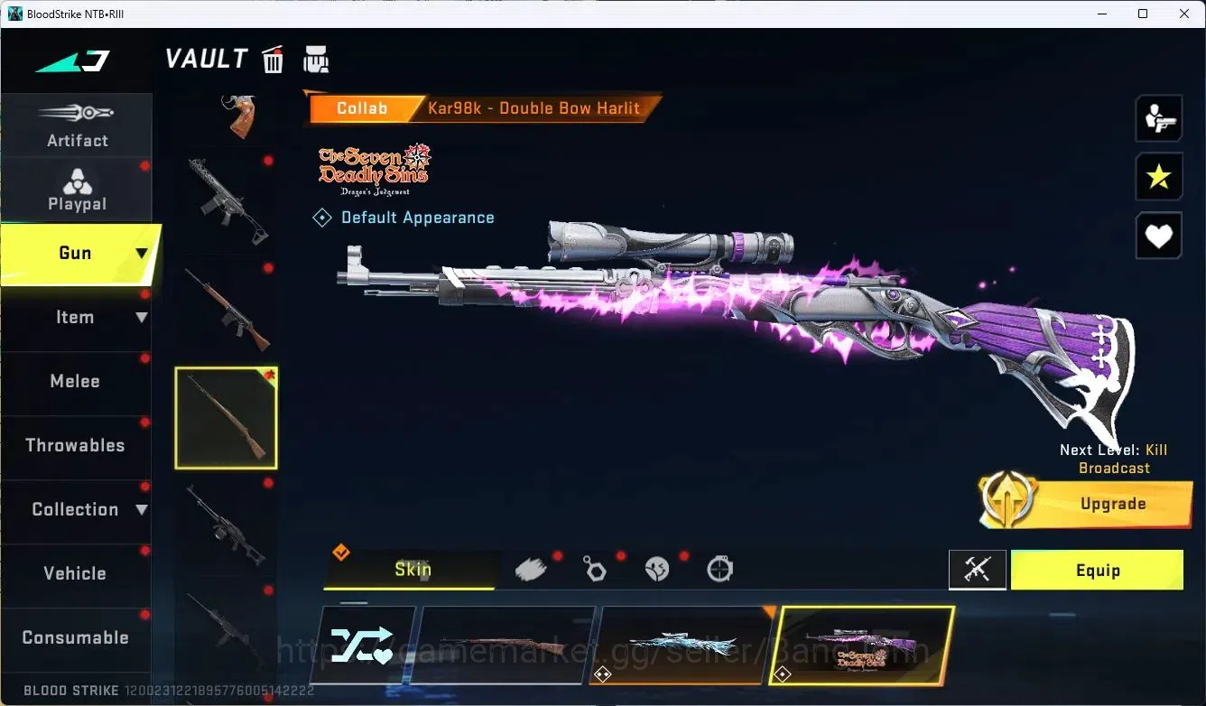 Blood Strike Accounts ASIA|MELE,B FLY KNIFE|COLLAB,MP7,RPK,AR97|COLLAB,A image 12