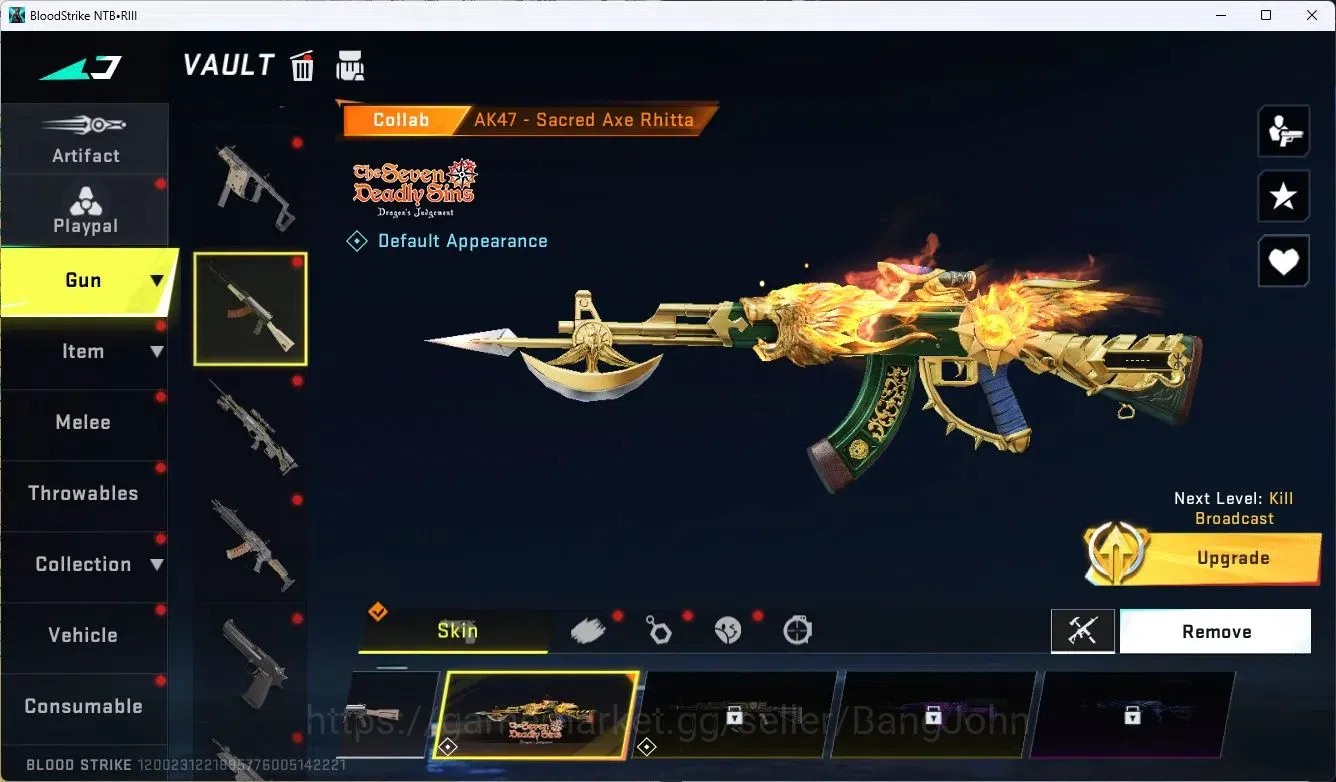 Blood Strike Accounts ASIA|MELE,B FLY KNIFE|COLLAB,MP7,RPK,AR97|COLLAB,A image 7