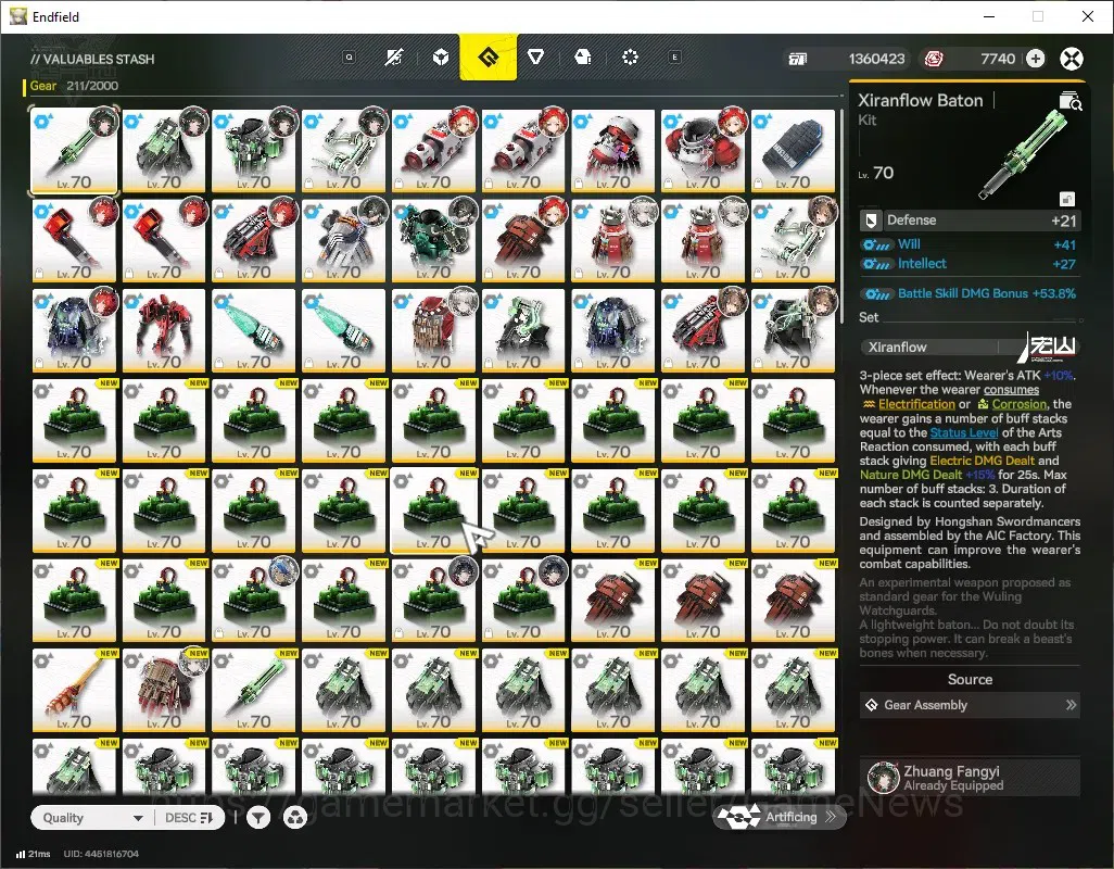 Arknights: Endfield Accounts ASIA|Lv 60|Ori 25|Oro 7k|9 SSR(4Limit)+16 (*6WEP)| image 10