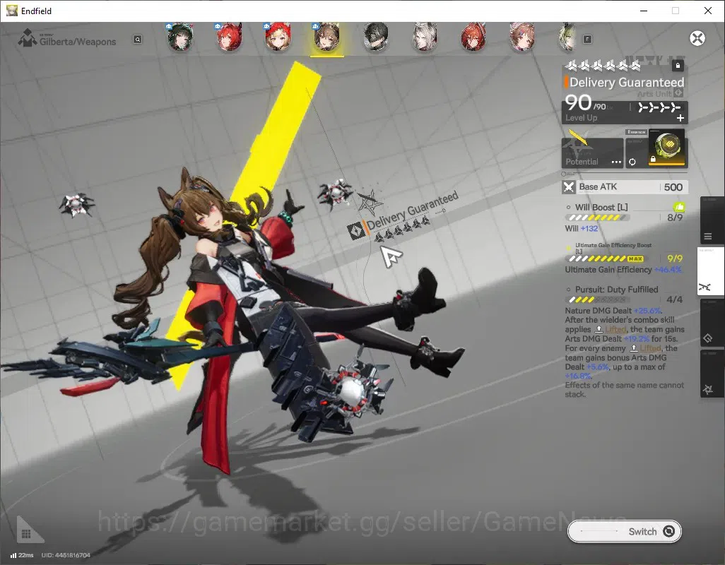 Arknights: Endfield Accounts ASIA|Lv 60|Ori 25|Oro 7k|9 SSR(4Limit)+16 (*6WEP)| image 5