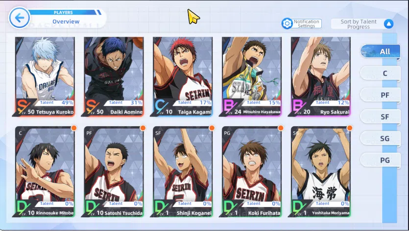 Kuroko's Basketball Street Rivals Accounts SEA | SV 14, Lvl 24 | Kuroko awakening 2, Aomine a image 3