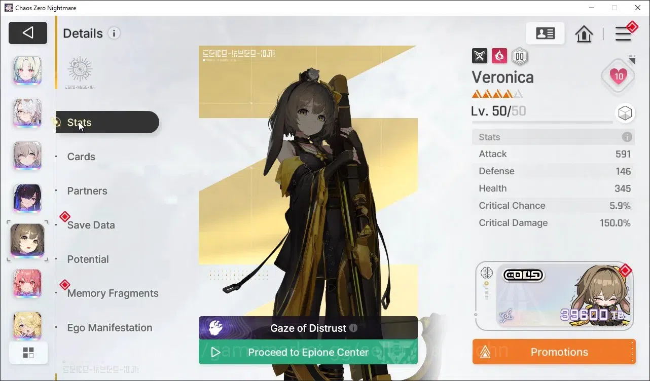 Chaos Zero Nightmare Accounts Global Lv54 | 9 SSR Heidemarie EM1,Nine,Sereniel,C image 10