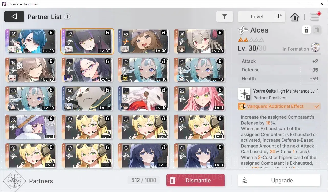 Chaos Zero Nightmare Accounts Global Lv54 | 9 SSR Heidemarie EM1,Nine,Sereniel,C image 14
