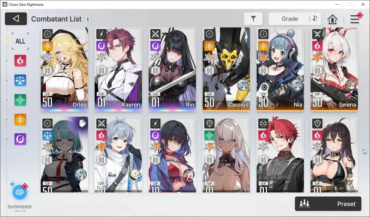 Chaos Zero Nightmare Accounts Global Lv54 | 9 SSR Heidemarie EM1,Nine,Sereniel,C image 3