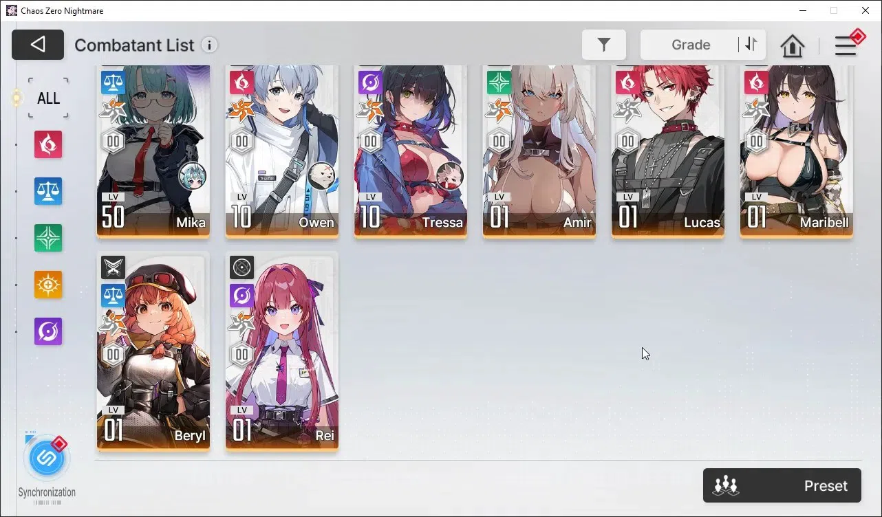 Chaos Zero Nightmare Accounts Global Lv54 | 9 SSR Heidemarie EM1,Nine,Sereniel,C image 4