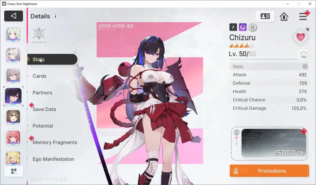 Chaos Zero Nightmare Accounts Global Lv54 | 9 SSR Heidemarie EM1,Nine,Sereniel,C image 9