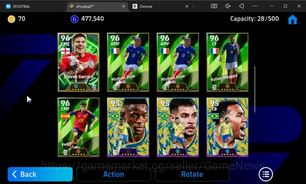 eFootball Accounts Legends & Iconic Players Android|Pack National Brazil|Epic Andriy Shevchenko,Steven Gerrard,Show Time 4