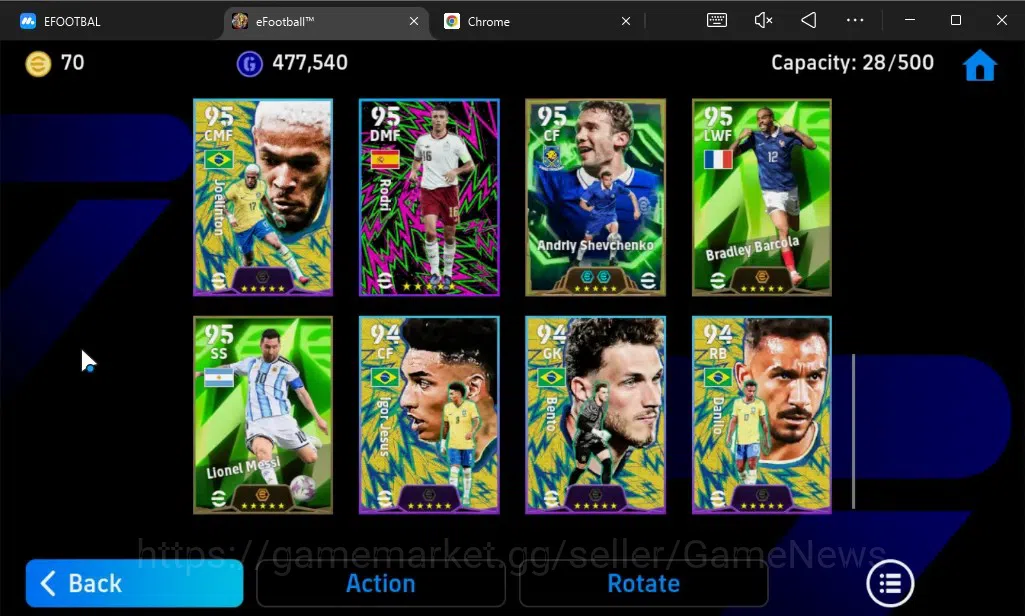 eFootball Accounts Legends & Iconic Players Android|Pack National Brazil|Epic Andriy Shevchenko,Steven Gerrard,Show Time 5
