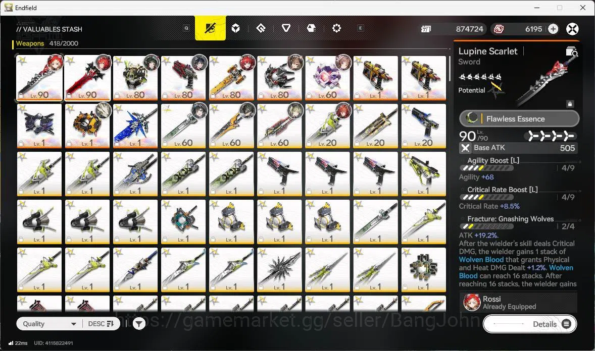 Arknights: Endfield Accounts ASIA|LVL 57, Z fungyi sign,Laevatain sign,gilberta image 18