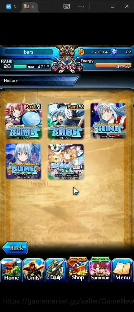 Grand Summoners Accounts Global |Rank 26|5 Ascend + 1 TW|Demon Lord Rimuru  image 10