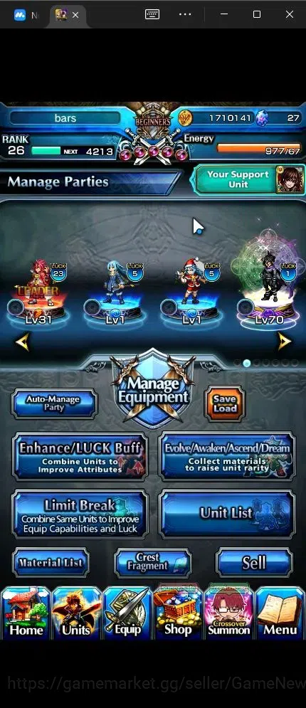 Grand Summoners Accounts Global |Rank 26|5 Ascend + 1 TW|Demon Lord Rimuru  image 2