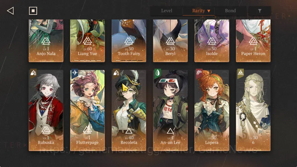 Reverse: 1999 Accounts GLOBAL|Lv48|19(*6Crew)(4Limit)|[(PaperHeron.AnjoNa image 3
