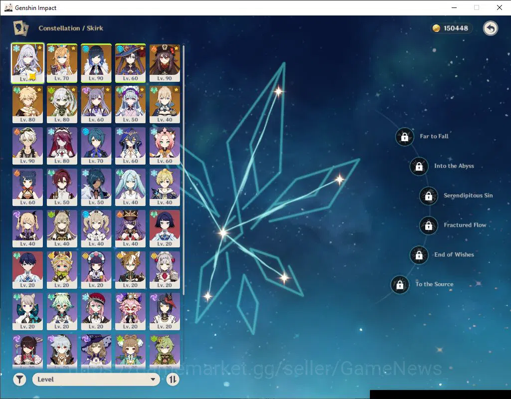 Genshin Impact Accounts ASIA|AR 55| 5 Limited +2(*5Weapon)|Yelan,Skirk,Esc image 3