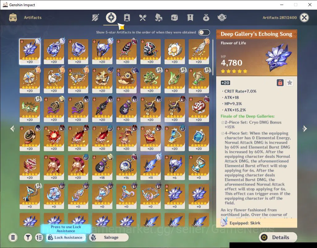 Genshin Impact Accounts ASIA|AR 55| 5 Limited +2(*5Weapon)|Yelan,Skirk,Esc image 5