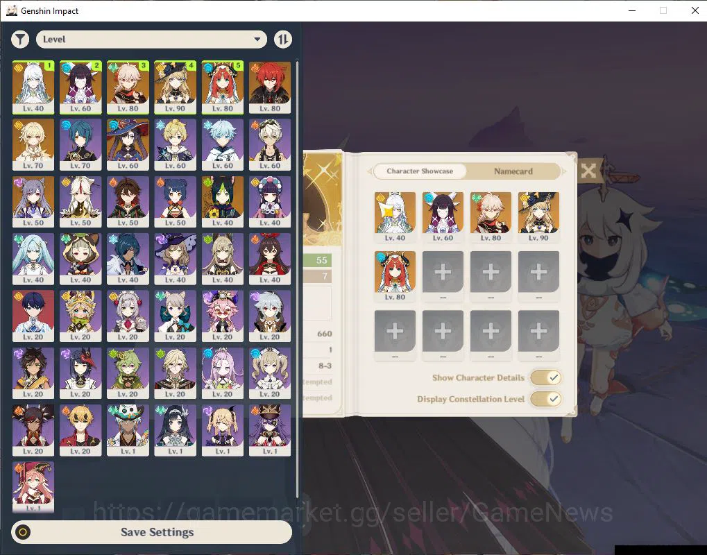 Genshin Impact Accounts ASIA |AR 55|5 Limit+5(*5WeP)|(Columbina,Navia,Nilo image 1