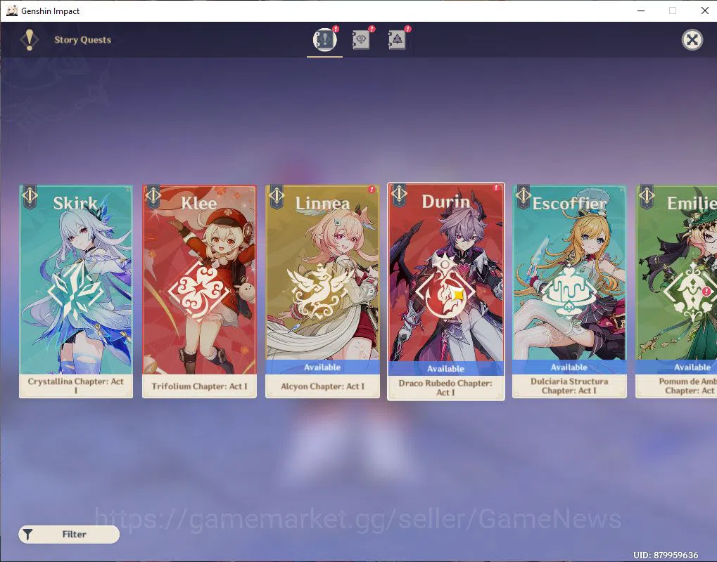 Genshin Impact Accounts ASIA |AR 55|5 Limit+5(*5WeP)|(Columbina,Navia,Nilo image 16