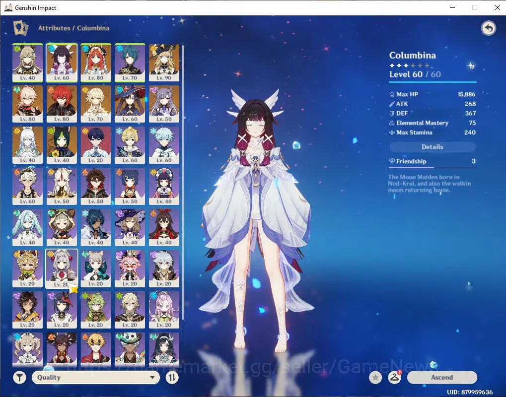 Genshin Impact Accounts ASIA |AR 55|5 Limit+5(*5WeP)|(Columbina,Navia,Nilo image 4