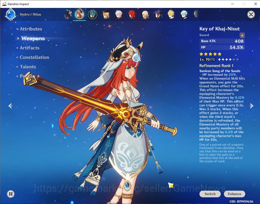 Genshin Impact Accounts ASIA |AR 55|5 Limit+5(*5WeP)|(Columbina,Navia,Nilo image 8