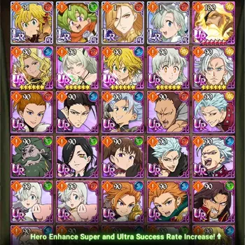 The Seven Deadly Sins: Grand Cross Accounts Starter Global|1,315 Diamonds | 4LR+4UR(Odin,Thor,Sabunak,DK