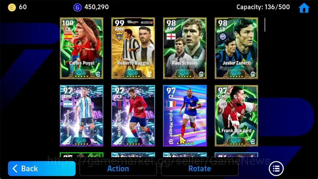 eFootball Accounts Mobile|Big time Diego Forlan,Roberto Baggio,Carles image 13