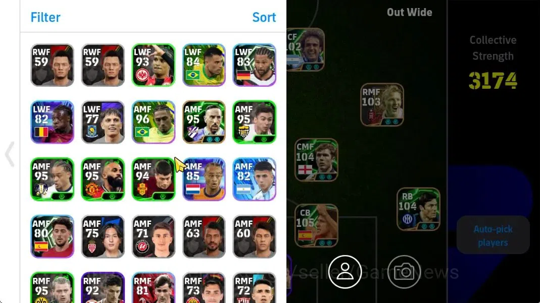 eFootball Accounts Mobile|Big time Diego Forlan,Roberto Baggio,Carles image 3