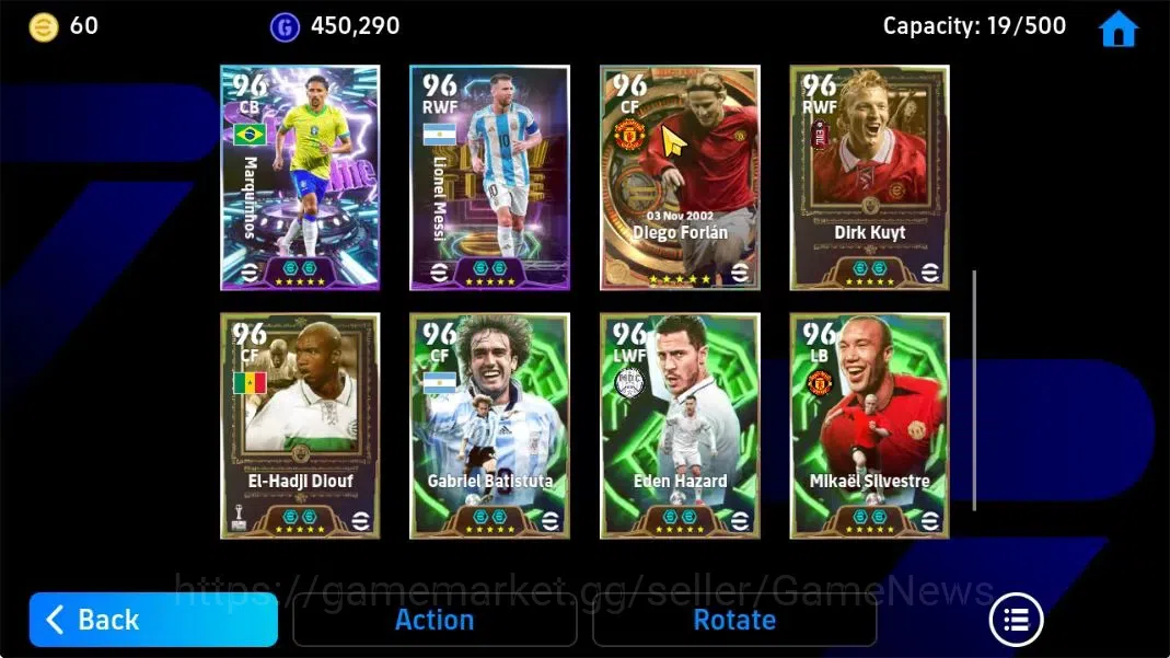 eFootball Accounts Mobile|Big time Diego Forlan,Roberto Baggio,Carles image 6